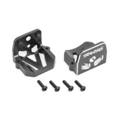 Motor mounts, 6061-T6 aluminum (gray-anodized) (front & rear) [TRX7760-GRAY]