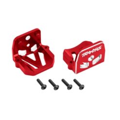 Motor mounts, 6061-T6 aluminum (red-anodized) (front & rear) [TRX7760-RED]