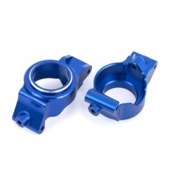 Caster blocks (c-hubs), 6061-T6 aluminum (blue-anodized), left & right [TRX7832-BLUE]