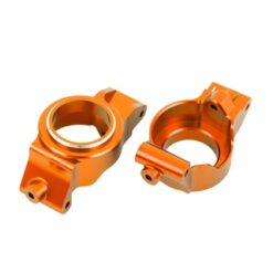 Caster blocks (c-hubs), 6061-T6 aluminum (orange-anodized), left & right [TRX7832-ORNG]