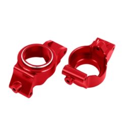 Caster blocks (c-hubs), 6061-T6 aluminum (red-anodized), left & right [TRX7832-RED]
