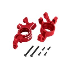 Steering blocks, 6061-T6 aluminum (red-anodized), left & right [TRX7836-RED]