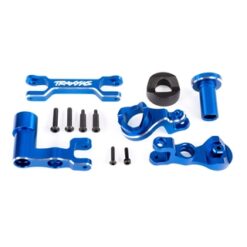 Steering bellcranks (left & right)/ draglink (6061-T6 aluminum, blue-anodized) (fits XRT) [TRX7843-BLUE]