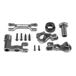 Steering bellcranks (left & right)/ draglink (6061-T6 aluminum, gray-anodized) (fits XRT) [TRX7843-GRAY]