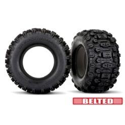 Tires, Sledgehammer (belted, dual profile (4.3' outer, 5.7' inner)) (left & right)/ foam inserts (2) [TRX7870]