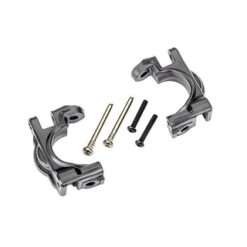 Caster blocks (c-hubs), extreme heavy duty, gray (left & right)/ 3x32mm hinge pins (2)/ 3x20mm BCS (2) (for use with #9080 upgrade kit) [TRX9032-GRAY]