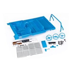 Interior, Chevrolet Blazer (1969 -1972) (blue) (includes rollbar, gauge bezel, steering wheel and column, shifter, armrest, decals) (fits #9111 and 9112 bodies) (requires #9128 body cage for installation) [TRX9114-BLUE]