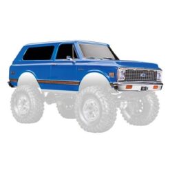 Body, Chevrolet Blazer (1972), complete, blue (painted) (includes grille, side mirrors, door handles, windshield wipers, front & rear bumpers, clipless mounting) (requires #8072X inner fenders) [TRX9130-BLUE]