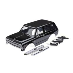 Body, Chevrolet Blazer (1969), complete, black (painted) (includes grille, side mirrors, door handles, windshield wipers, front & rear bumpers, clipless mounting) (requires #8072X inner fenders) [TRX9131-BLK]