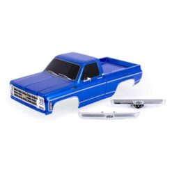 Body, Chevrolet K10 Truck (1979), complete, blue (painted, decals applied) (includes grille, side mirrors, door handles, windshield wipers, front & rear bumpers, clipless mounting) (requires #9288 inner fenders) [TRX9212-BLUE]