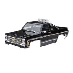 Body, Chevrolet K10 Truck (1979), complete, black (includes grille, side mirrors, door handles, roll bar, windshield wipers, & clipless mounting) (requires #9835 front & rear bumpers) [TRX9811-BLK]