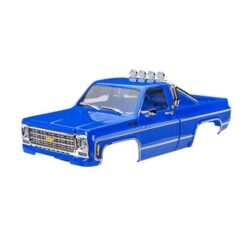 Body, Chevrolet K10 Truck (1979), complete, blue (includes grille, side mirrors, door handles, roll bar, windshield wipers, & clipless mounting) (requires #9835 front & rear bumpers) [TRX9811-BLUE]