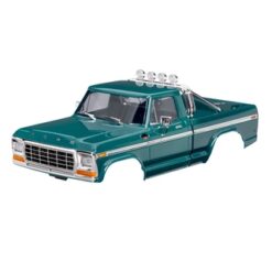 Body, Ford F-150 Truck (1979), complete, blue (includes grille, side mirrors, door handles, roll bar, windshield wipers, side trim, & clipless mounting) (requires #9834 front & rear bumpers) [TRX9812-BLUE]