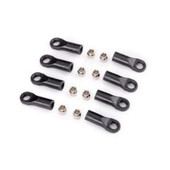 Rod ends, long (8)/ hollow balls, steel (8) (for 1/18 scale TRX-4Mâ„¢ vehicle accessory suspension links) [TRX9859]