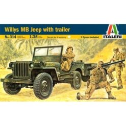 ITALERI 1:35 Willys Mb Jeep With Trailer [ITA0314]