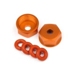 HPI Aluminum Bottom Shock Cap (Orange/2Pcs) [HPI108071]