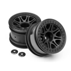 HPI Split 8 Truck Wheel (Black/2Pcs) [HPI113337]