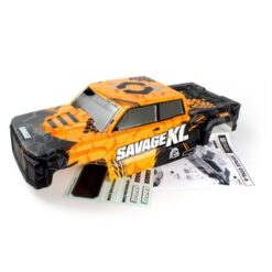 HPI GTXL-6 Kingcab Painted Truck Body (Black/Orange) [HPI160106]