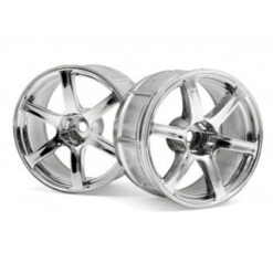 HPI Lp32 Wheel Yokohama Avs Model T6 Chrome (2Pcs) [HPI33466]