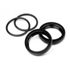 HPI Big Bore Shock Spring Adjust Nut (Black/2Pcs) [HPI67528]