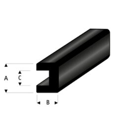 RABOESCH Rubber Stootrand Vierkant A=10 B=7 C=6 Lengte=2M [RA104-54]